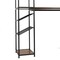 Flash Furniture Jura Metal Bar and Wine Table w/2 Slanted Shelves for Bottle Storage and Hanging Glass, Black Frame NAN-F-HY-B23102-BLKWLN-GG - alternate 4